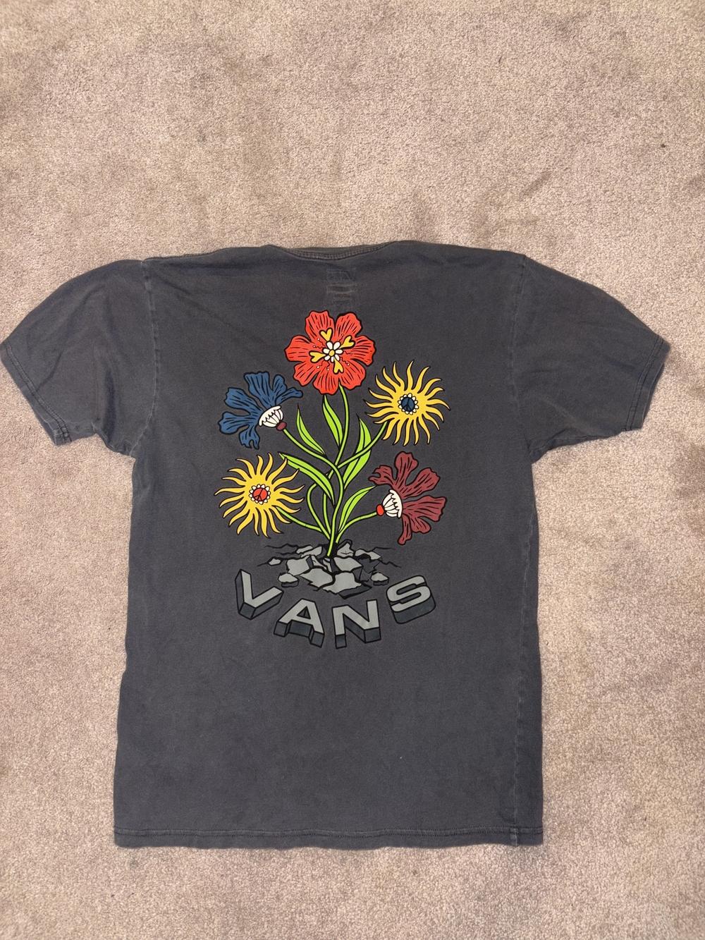 Vans Black Concrete Floral Graphic Tee - Picture 3 of 4